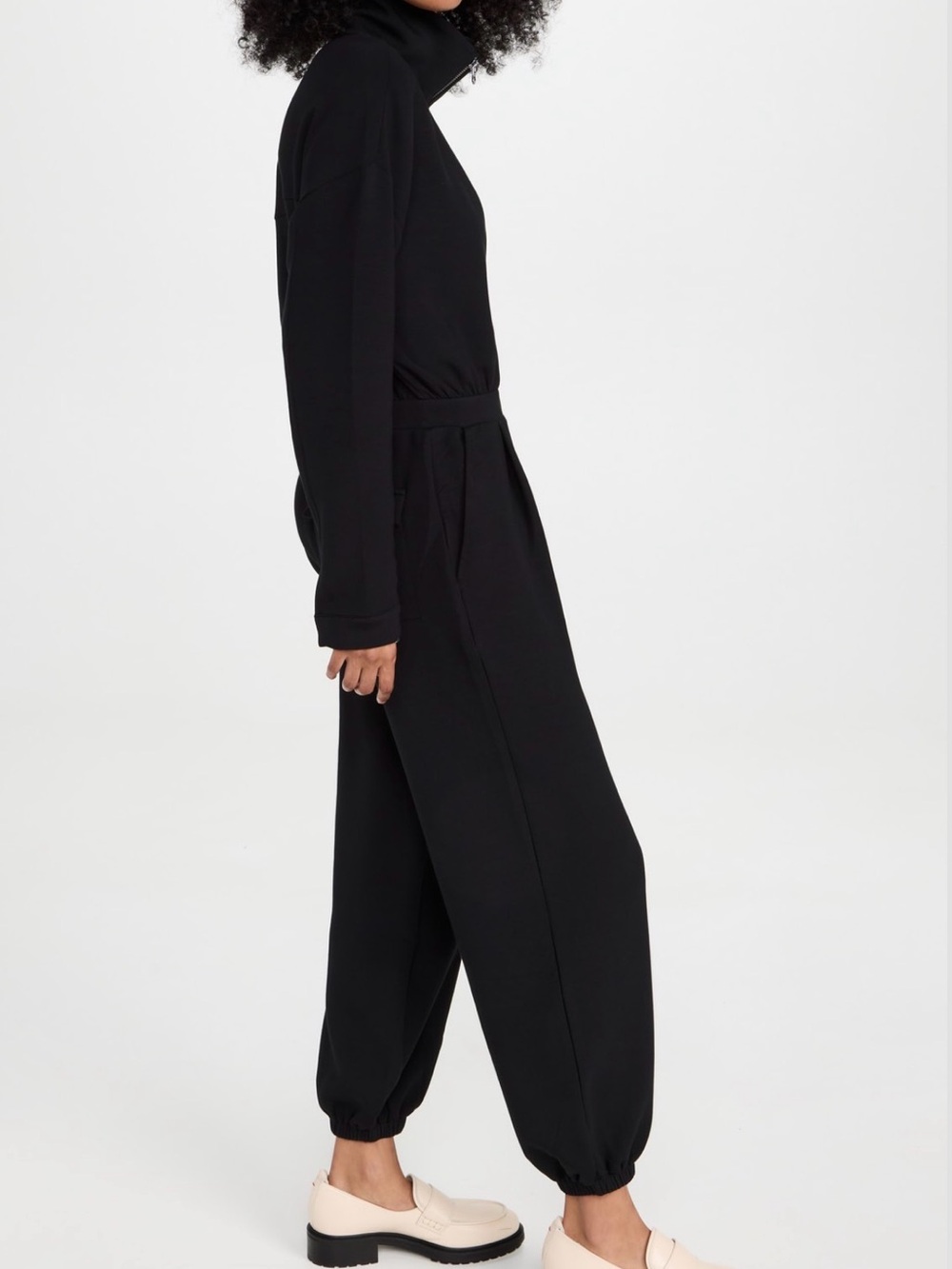 Varley Zip Front Jogger Jumpsuit Black Size Medium - Picture 4 of 9